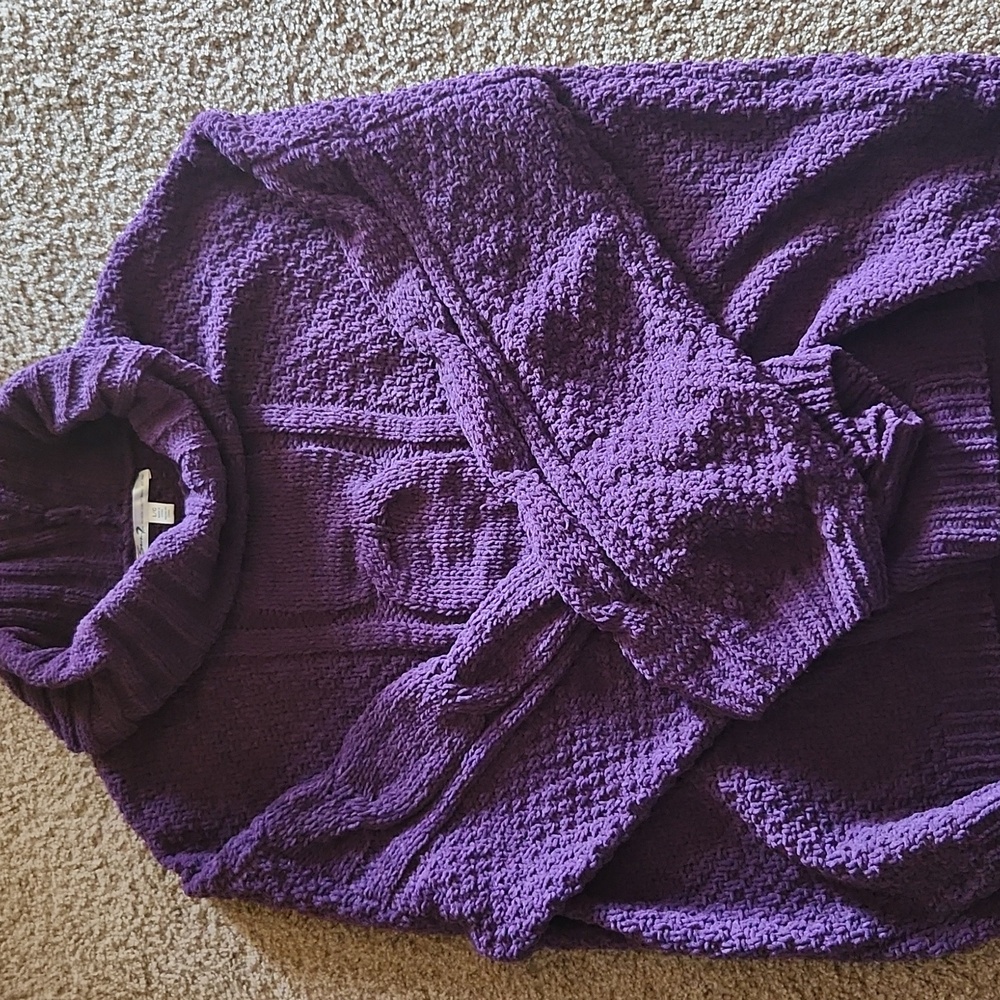 Seven7 Cozy Purple Turtleneck Sweater